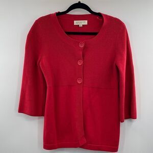 - 3For$20 Jones New York Sports Petite Red 3For$20 Button Cardigan size PS